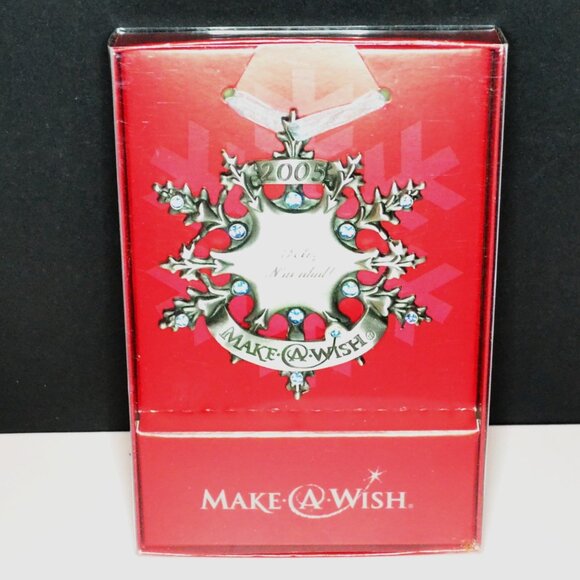 Things Remembered Make A Wish Christmas Ornaments Set Of 4 Pewter Holiday Decor - Picture 4 of 9